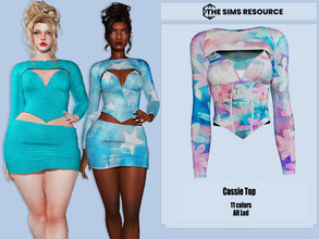 Sims 4 — Cassie Top by couquett — top for your sims 11 swatches Custom thumbnail Base game compatible this have all map