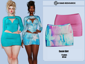Sims 4 — Cassie Skirt by couquett — skirt for your sims 11 swatches Custom thumbnail Base game compatible this have all
