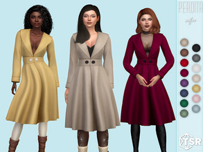 Sims 4 — Perdita Coat by Sifix2 — A knee-length trenchcoat in 15 colors for teen, young adult and adult sims. Accessory