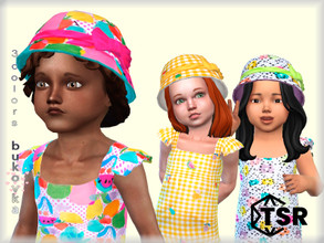Sims 4 — Hat Flors  by bukovka — Hat for toddler girls. Installed standalone. The new mesh is mine, included, suitable