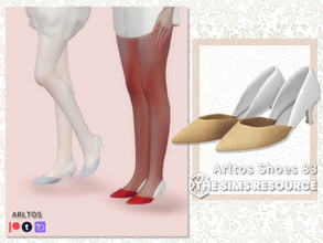 Sims 4 — Two-tone pumps / 83 by Arltos — 9 colors. HQ compatible. Feet mesh: base game
