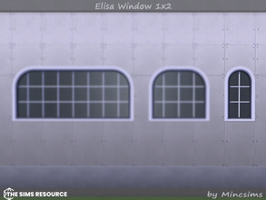 Sims 4 — Elisa Window 1x2 by Mincsims — Basegame Compatible. 8 swatches
