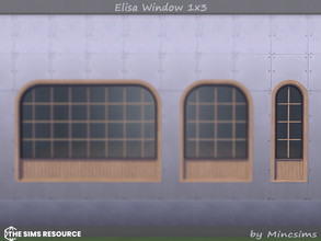 Sims 4 — Elisa Window 1x3 by Mincsims — Basegame Compatible. 8 swatches