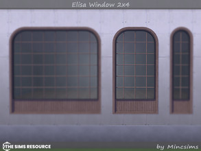Sims 4 — Elisa Window 2x4 by Mincsims — Basegame Compatible. 8 swatches