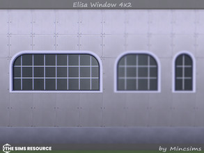 Sims 4 — Elisa Window 4x2 by Mincsims — Basegame Compatible. 8 swatches