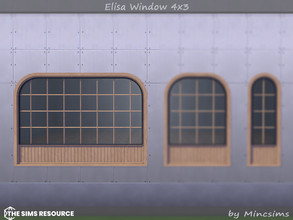 Sims 4 — Elisa Window 4x3 by Mincsims — Basegame Compatible. 8 swatches