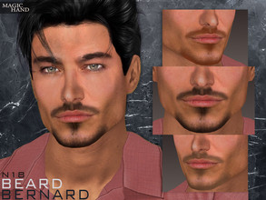 Sims 4 — [Patreon] Bernard Beard N18 by MagicHand — Goatee beard in 13 colors - HQ Compatible. Preview - CAS thumbnail