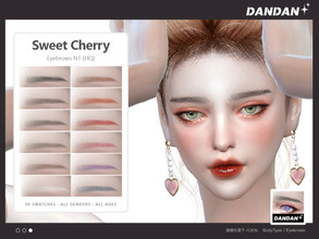 Sims 4 — Sweet Cherry Eyebrows N1 by DANDAN-owo — Eyebrows category *36 swatches *all genders *all ages *Base Game and HQ
