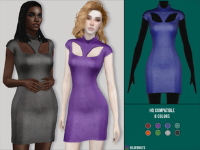 Sims 4 — Dress No.19 by BeatBBQ — - 8 Colors - All Texture Maps - New Mesh (All LODs) - Custom Thumbnail - HQ Compatible