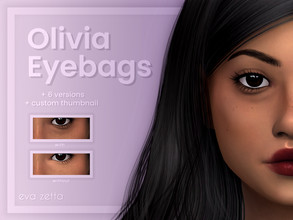 Sims 4 — Olivia Eyebags - Eva Zetta by Eva_Zetta — A set of eyebags with varying intensities for your nightowl sims. -
