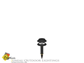 Sims 4 — Juneau Outdoor Floor Lamp With Conical Shape Short by Onyxium — Onyxium@TSR Design Workshop Lighting Collection