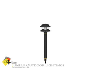 Sims 4 — Juneau Outdoor Floor Lamp With Conical Shape Medium by Onyxium — Onyxium@TSR Design Workshop Lighting Collection