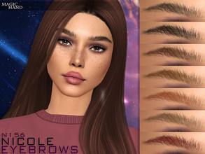 Sims 4 — Nicole Eyebrows N156 by MagicHand — Bushy eyebrows in 13 colors - HQ Compatible. Preview - CAS thumbnail