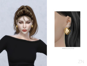Sims 4 — ZN-IRREGULAR STUD by ZNsims — The design details of this accessory are: abstract lines, irregularity and