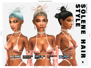 Sims 4 — Solene Hairstyle by Leah_Lillith — Festival Hairstyles Series: Solene Hairstyle All LODs Smooth bones Custom CAS