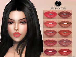 Sims 4 — LIPSTICK Z193 by ZENX — -Base Game -All Age -For Female -10 colors -Works with all of skins -Compatible with HQ