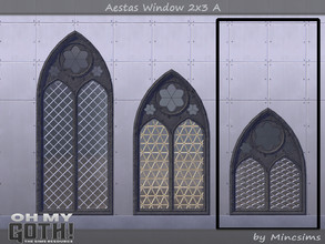 Sims 4 — Aestas Window 2x3 A by Mincsims — A part of Oh My Goth Collab. Basegame Compatible. 9 swatches.