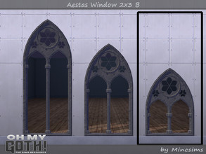 Sims 4 — Aestas Window 2x3 B by Mincsims — A part of Oh My Goth Collab. Basegame Compatible. 3 swatches.
