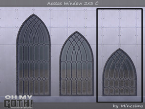 Sims 4 — Aestas Window 2x3 C by Mincsims — A part of Oh My Goth Collab. Basegame Compatible. 3 swatches.