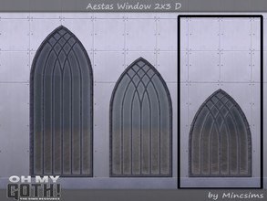 Sims 4 — Aestas Window 2x3 D by Mincsims — A part of Oh My Goth Collab. Basegame Compatible. 3 swatches.