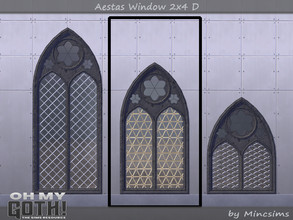 Sims 4 — Aestas Window 2x4 A by Mincsims — A part of Oh My Goth Collab. Basegame Compatible. 9 swatches.