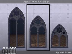 Sims 4 — Aestas Window 2x4 B by Mincsims — A part of Oh My Goth Collab. Basegame Compatible. 3 swatches.