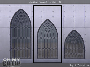 Sims 4 — Aestas Window 2x4 C by Mincsims — A part of Oh My Goth Collab. Basegame Compatible. 3 swatches.