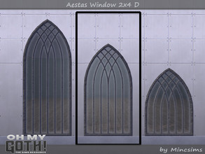 Sims 4 — Aestas Window 2x4 D by Mincsims — A part of Oh My Goth Collab. Basegame Compatible. 3 swatches.