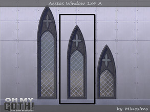 Sims 4 — Aestas Window 1x4 A by Mincsims — A part of Oh My Goth Collab. Basegame Compatible. 9 swatches.