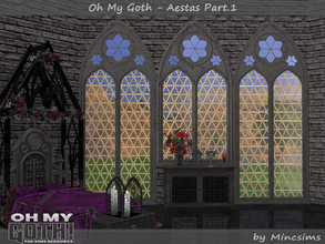 Sims 4 — Oh My Goth - Aestas Windows Part.1 by Mincsims — This set is part of Oh My Goth Collaboration. -2x5 for Tall
