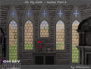 Sims 4 — Oh My Goth - Aestas Windows Part.2 by Mincsims — This set is part of Oh My Goth Collaboration. -1x5 for Tall