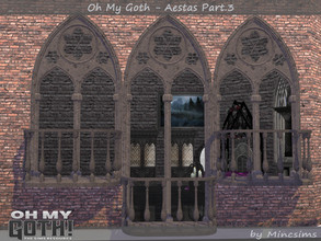 Sims 4 — Oh My Goth - Aesats Wall Decorations by Mincsims — This set is part of Oh My Goth Collaboration. -1x5 for Tall