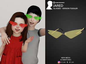 Sims 4 — Jared (Glasses - Toddler  Version) by Beto_ae0 — Funny glasses for babies, Enjoy them - 10 colors - New Mesh -