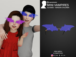 Sims 4 — Mini Vampires (Glasses - Children  Version) by Beto_ae0 — Bat-shaped glasses for children, Enjoy them - 10