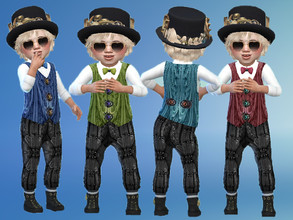 Sims 4 — Toddler Steampunk outfit(Recolor) by TrudieOpp — Toddler Steampunk outfit