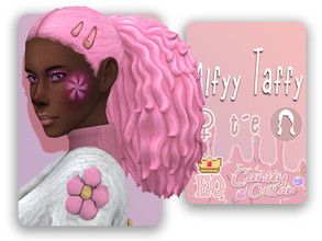 Sims 4 — Taffy Hairstyle by Alfyy — Alfyy Gumdrop Hairstyle Alfyy x EvilQuinzel *PART OF THE CANDY COLLAB* EvilQuinzel: