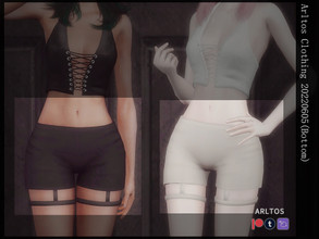 Sims 4 — Shorts with straps / 20220605 by Arltos — 18 colors. HQ compatible.