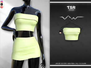 Sims 4 — LIME SET-221 (TOP) BD697 by busra-tr — 10 colors Adult-Elder-Teen-Young Adult For Female Custom thumbnail