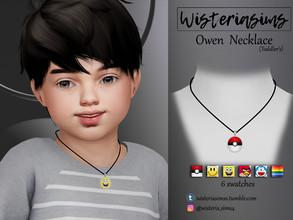 Sims 4 — Owen Necklace(Toddler) by WisteriaSims — **FOR TODDLER'S Boys&Girls**NEW MESH - Necklace Category - 6