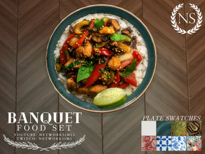 Sims 4 — Banquet Assorted Food 1 - Stir Fry by networksims — A realistic deco stir fry.