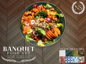 Sims 4 — Banquet Assorted Food 6 - Sweet Potato Buddha Bowl by networksims — A realistic deco sweet potato Buddha bowl.