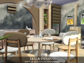 Sims 4 — Leila Dining by dasie22 — Leila Dining is a classy, modern room. Please, use code "bb.moveobjects on"
