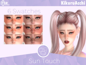 Sims 4 — Sun Touch Blush by Kikuruacchi — - It is suitable for Female and Male. ( Toddler to Elder ) - 6 swatches - HQ