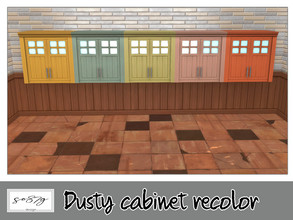 Sims 4 — Dusty kitchen cabinet by so87g — cost: 200$, 5 colors, you can find it in surfaces - cabinet All my preview