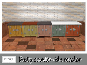 Sims 4 — Dusty kitchen isle by so87g — cost: 200$, 5 colors, you can find it in surfaces - counter All my preview