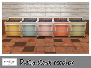 Sims 4 — Dusty stove by so87g — cost: 1555$, 5 colors, you can find it in appliances - stove All my preview screenshots