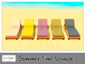 Sims 4 — Summer time lounge by so87g — cost: 65$, 5 colors, you can find it in comfort - seating (outdoor) All my preview