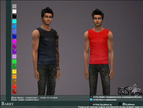 Sims 4 — Barry by Silerna — - Base game compatible - Everyday - Teen to elder - New mesh - All lods - 18 colors - Please