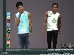 Sims 4 — Sammie by Silerna — - Base game compatible - Everyday - Teen to elder - New mesh - All lods - 10 colors - Please