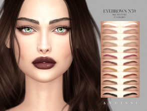 Sims 4 — Eyebrows n59 by ANGISSI — *For all questions go here - angissi.tumblr.com *12 colors *HQ compatible *Female